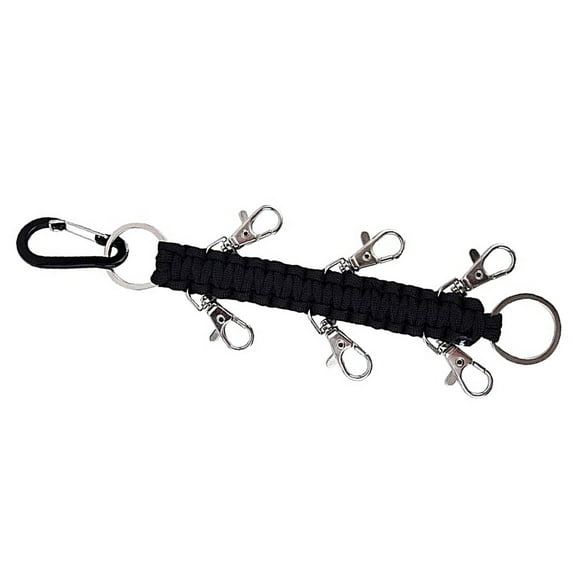 TABLZONE Handwoven Durable Climbing Rope Keychain Black 1Pack