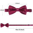 thumbnail image 4 of LAICAIW Solid Banded Adjustable Length Pre-tied Boy's Bow Tie, 4 of 7
