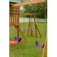 thumbnail image 5 of Creative Cedar Designs Mountain View Wooden Swing Sets with Tarp Roof with Purple Accessories & Green Slide, 5 of 10