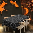 thumbnail image 5 of Btomtd 107.87 x 53.93 inch Spider Pattern Halloween Table Cloth Disposable Plastic Tablecloth Horror Theme Table Cloth Festive Party Use, Black, 5 of 6