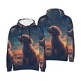thumbnail image 6 of Bingfone Starry Sky Cloud Puppy Men's Drawstring Hoodie Long Sleeve Pocket Sweatshirts-Large, 6 of 6