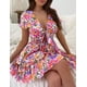 thumbnail image 5 of Vestido PRETTYGARDEN 2025 Floral Blanco Cuello en V Manga Corta Talla L, 5 of 5