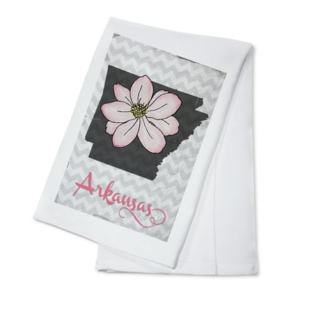 Apple Blossom State Flower - Arkansas - State Flower - Apple Blossom - Lantern Press Poster (100% Cotton Kitchen Towel)