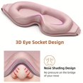 thumbnail image 4 of 3D Contoured Sleep Mask - Soft Light Blocking Eye Cover with Adjustable Strap for Napping  Travel  Night Shift  Yoga Meditation - Solid Color Sponge Eye Mask  Single Pack (Black/Gr,Grey,1pc, 4 of 7