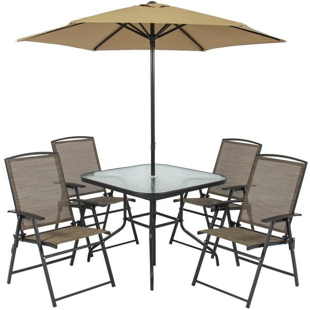 Best Choice Products 6 Piece Outdoor Folding Patio Dining Set W Outdoor Folding Patio Dining Set