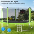 thumbnail image 3 of 14FT Recreational Trampoline with Enclosure Net and Ladder, SEGMART Outdoor Trampoline with Basketball Hoop, Backyard Trampoline, Heavy Duty Round Trampoline for Kids and Adults, 3 of 9