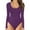 Purple, variant on Baberdicy Womens Crew Neck Long Sleeve Bodysuit Comfortable Against The Skin Tops Body Suits Women Clothing Long Sleeve Bodysuit Black Mardi Gras