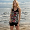 thumbnail image 4 of qucoqpe Tankini Swimsuits for Women Fashion Summer Casual Loose Floral Print Modest Bathing Suit with Shorts, 4 of 7