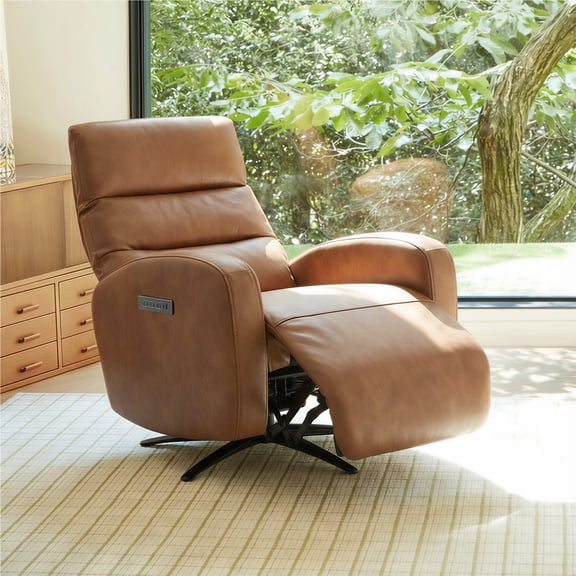 ReNest Triple-Motor Power Recliner with 270° Swivel, Italian Modern Design, USB & Type-C Charging,Camel