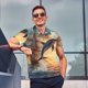 thumbnail image 4 of Balery Sailing Dancing Dolphin Camisa Polo de Hombre con Estampado, de Manga Corta y Tejido Medio, Camisa Tipo Golf Polo-Medium, 4 of 6