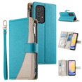 thumbnail image 1 of Funda cartera GANGXUN para Samsung Galaxy A33 5G , cuero PU con tarjetero, cremallera, correa de mano, soporte y protección 1158°, 1 of 6