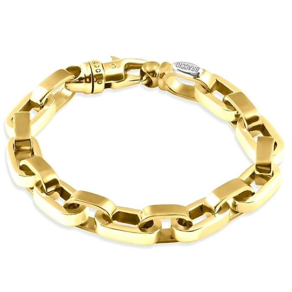 Pompeii Men's Fisher 14k Gold (70gram) or Platinum (99gram) 9.5mm Link Bracelet 9.5" (,)