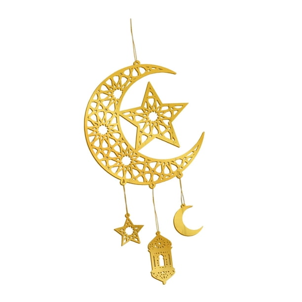 Decoración colgante de Ramadán Eid para pared, ventana, adorno de fiesta de Ramadán Kareem Estilo D