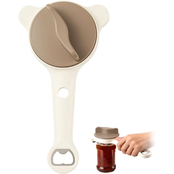 4 in 1 Multi-Purpose Jar Opener, Adjustable Stainless Steel Jar Opener, Multi-Functional Retractable Jar & Bottle Openers, Multi Size Lid Tool for Jars Cans Wine Bottles, Home Kitchen Helper