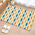 thumbnail image 3 of Yellow Turquoise Front Door Rugs 2x3 ft Medieval Print Waves Geometric Small Rug for Entryway Non Slip Washable Bathroom Door Mat Absorbent Floor Mat for Indoor Entrance, 3 of 9