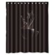 thumbnail image 1 of Cortina de Ducha ABPHQTO Tela Impermeable Fondo Negro 150x180 cm, 1 of 1