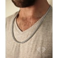 thumbnail image 4 of 925 Italian Sterling Silver 4mm Solid Franco Chain, FREE Microfiber Cloth, Rhodium Plated Square Box Link Mens Womens Necklace 16" - 30", Giorgio Bergamo, 4 of 8