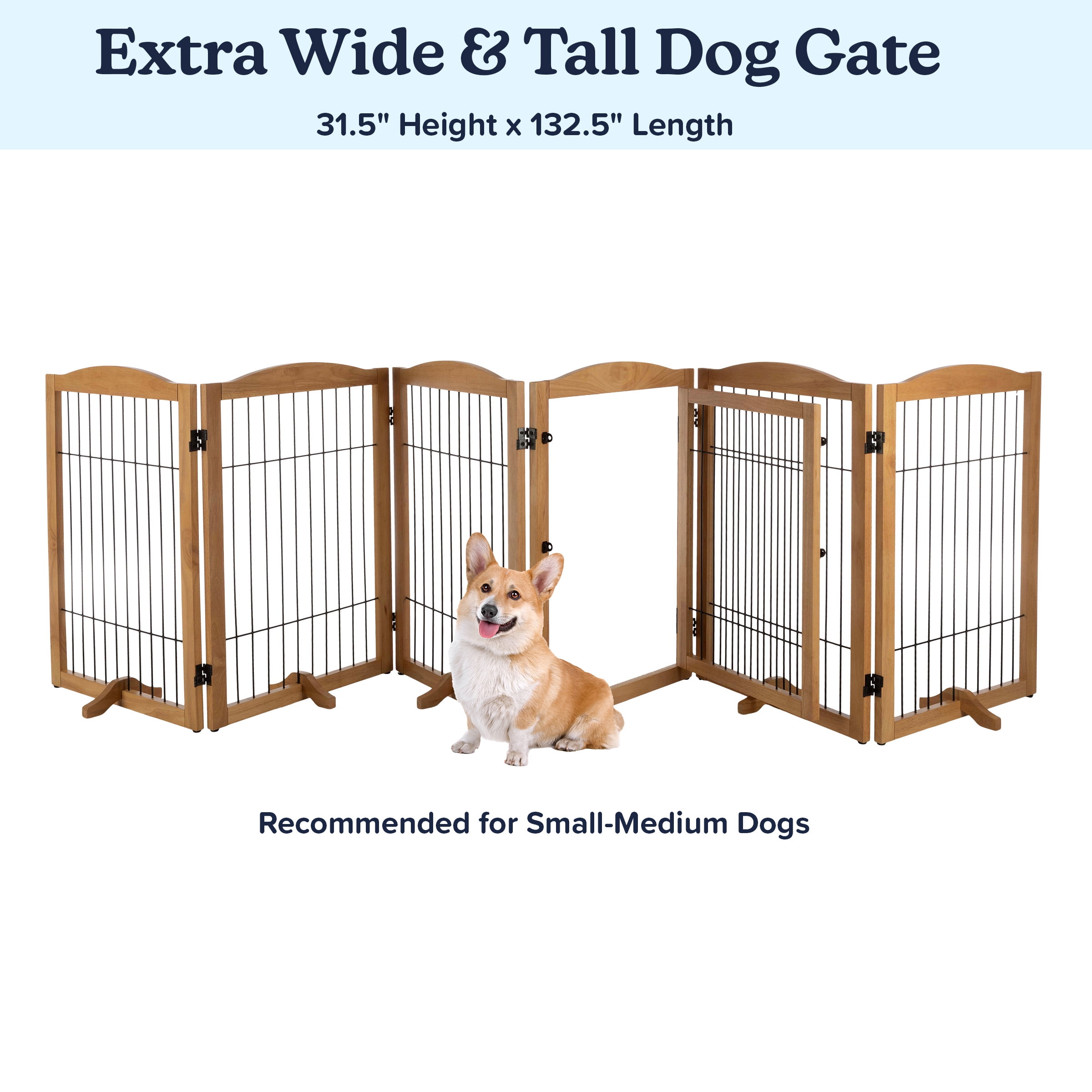 PETMAKER Extra Wide Freestanding Foldable Dog Gate