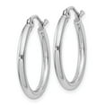 thumbnail image 2 of White Sterling Silver Earring Hoop Women'S 21 mm 20, 2 of 3