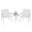 White, variant on YEXJ 3 Pieces Patio Bistro Set, Outdoor Small Furniture Set Wicker Conversation Sets Porch Chairs with Coffee Table for Patio, Balcony, Porch,Yard-White