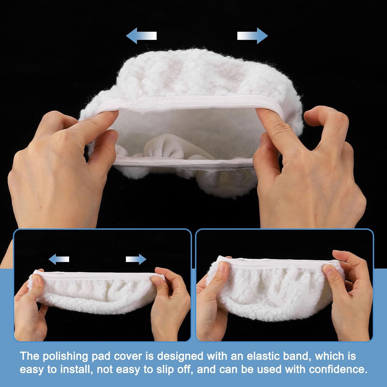 5 piece car polisher cover polishing pad lamb's wool polishing buffer pad cover, suitable for 7