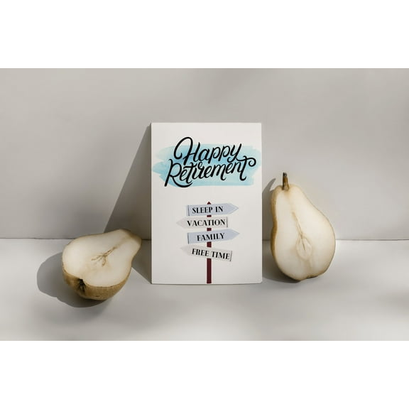 Happy Retirement Card - Cheerful Design with Travel and Leisure Themes - Blank Inside, Envelope Included - Perfect Retirement Gift Card for Colleagues or Loved Ones