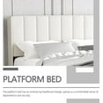 thumbnail image 4 of AUFANK King Bed Frame Upholstered Platform with Wooden Slats, Noise-Free, Beige, 4 of 6