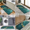 thumbnail image 6 of Teal and Gold Marble Glitter Dots Pattern Kitchen Rug Mat,Kitchen Runner Rugs Non Skid Washable,Decorative Kitchen Floor Mats for Kitchen,Sink,Laundry,17"x47.2", 6 of 7