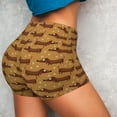 thumbnail image 2 of Sikiie Dachshund Dog Puppy Print Workout Shorts Women Scrunch Butt Gym Shorts Seamless High Waist Tummy Control Yoga Biker Athletic Shorts, 2 of 5