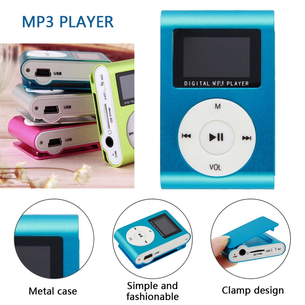 Portable MP3 Music Player Mini Media Music Player Fashion 216GB Mp3