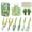 Green Floral, variant on ZUEXT Yellow Garden Tool Sets 10-Piece, Heavy Duty Gardening Hand Tools with Non-Slip Ergonomic Handle, Flower Print Garden Tool Bag, Gardening Gifts for Women, Plant Lover Gifts for Mom Grandma