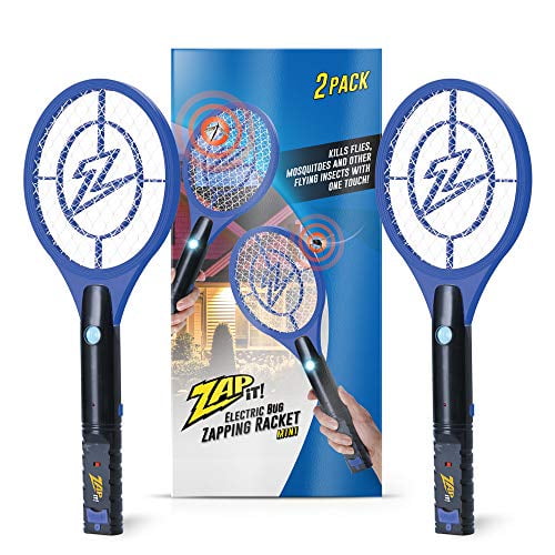 Zap It! Bug Zapper Rechargeable Racket, 4,000 Volt, USB Charging Cable