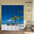 thumbnail image 4 of Ocean Beach Shower Curtain Seaside Coconut Tree Tourist Attractions Shower Curtains for Bathroom Decor, Waterproof Polyester Fabric Shower Curtain 72x72 Inch with 12 Hooks, 4 of 6