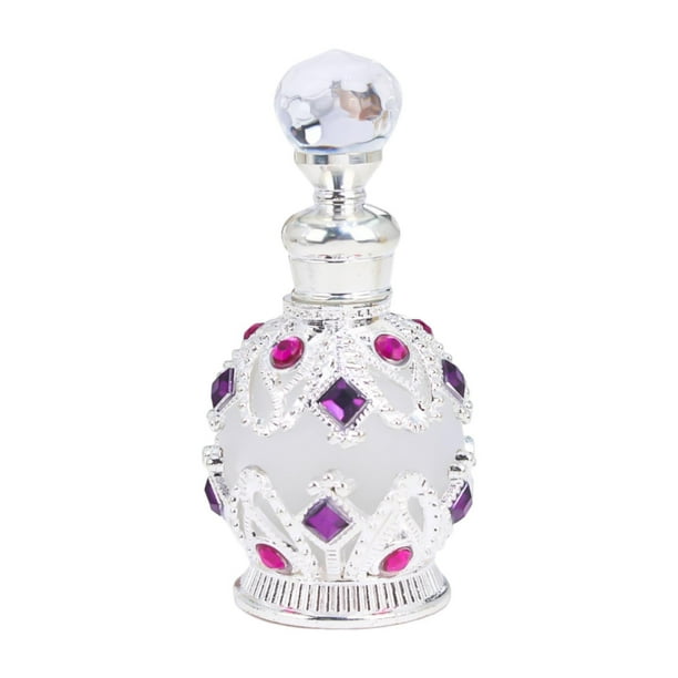 Botella de perfume vacía, portátil, elegante, a prueba de fugas, versátil, regalo de cumpleaños, recuerdo de viaje, contenedor de aceite esencial. Plata
