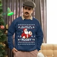 thumbnail image 5 of Christmas Sweatshirt, All I Want for Christmas is Rugby Ugly Holiday Sweatshirt, Festive Santa Rugby Fan Jumper, Christmas Gameday Apparel for Men & Women, Unique Xmas Gift, 5 of 5