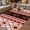 White, variant on Red Orange Southwest Outdoor Rug for Patio/Deck/Porch, Non-Slip Large Area Rug 3 x 5 Ft, Aztec Boho Ethnic Geometric Art Indoor Outdoor Rugs Washable Area Rugs, Reversible Camping Rug Carpet Runner