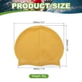 thumbnail image 2 of Uxcell Silicone Swim Cap Waterproof Swimming Hat Comfortable Non-Slip Swimming Caps for Women Men Adult Long Short Hair Dark Yellow, 2 of 6