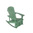 thumbnail image 4 of Zero Gravity Collection Sea Green Adirondack Rocking Chair with Built-in Footrest - Set of 2 Rocking Chairs, 4 of 4