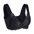 thumbnail image 4 of Women Lace Bralette Padded Wireless Bra Floral Lace Bra Front Closure Back Smoothing Demi Bra Lace Bras Push Up Thin Soft Bra, 4 of 7