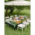 thumbnail image 3 of Outdoor Tablecloth with Umbrella Hole and Zipper, St Patricks Day Rectangle Table Cloth 60x84 Inch Waterproof Tablecloth, Farmhouse Watercolor Dogs Green Shamrock Picnic Table Cover for Patio Camping, 3 of 7