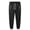 24# Black, variant on Mens Heavyweight Fleece Lined Jogger Trousers Elastic Cuff Casual Winter Sweatpants with Zipper Side Pockets for Daily Wear