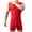 Red, variant on LSLJS Men Casual Round Neck Short Sleeve Round Neck Pullover Underwear Perspective Breathable Sleeveless Wide Shoulder Vest Briefs Set, Mens Underwear