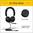 thumbnail image 2 of Jabra Evolve2 40 USB-C MS Teams Stereo Headset 24089-999-899 - Black, 2 of 5