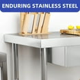 thumbnail image 5 of ModFusion 2-Tier 3x2 ft Stainless Steel Prep Table with Drawer, Paper Roll Towel Holder, Adjustable Shelf, 36"x24" Metal Utility Table for Kitchen, 5 of 10
