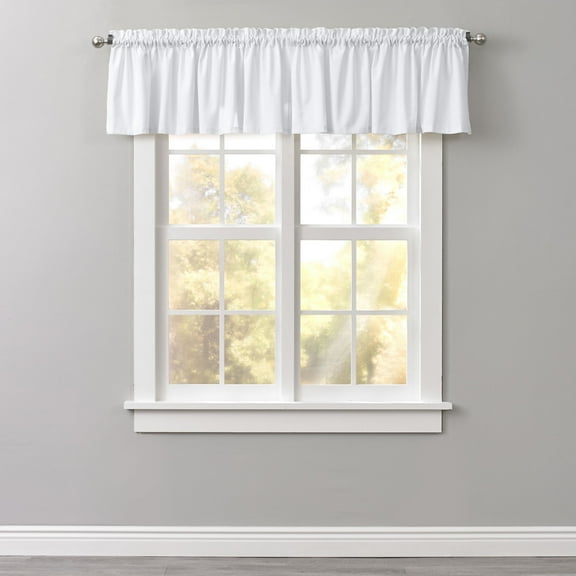 BrylaneHome Poly Cotton Canvas Rod-Pocket Valance