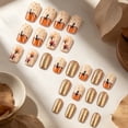 thumbnail image 4 of Miwamany 24Pcs Halloween Press on Nails Square Short Fake Nails with Spiders Web Designs, Halloween on nails for Women Girls, Matte Halloween Acrylic False Nails for Women Nail Art DIY, 4 of 6