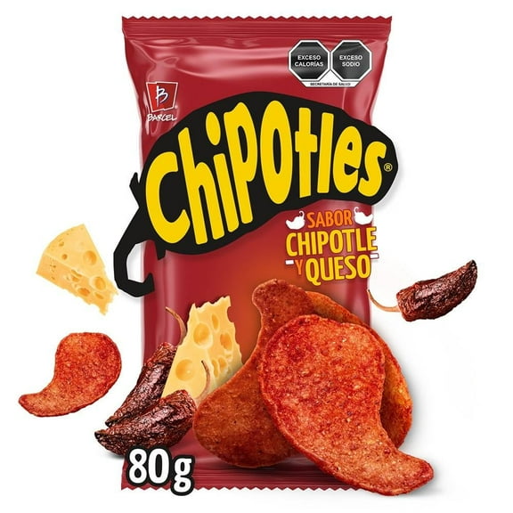Frituras Chipotles Barcel chipotle y queso 80 g