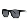 thumbnail image 5 of Oversized Large Horn Rim Dimensional Thick Plastic Rectangle Sunglasses All Black, 5 of 8