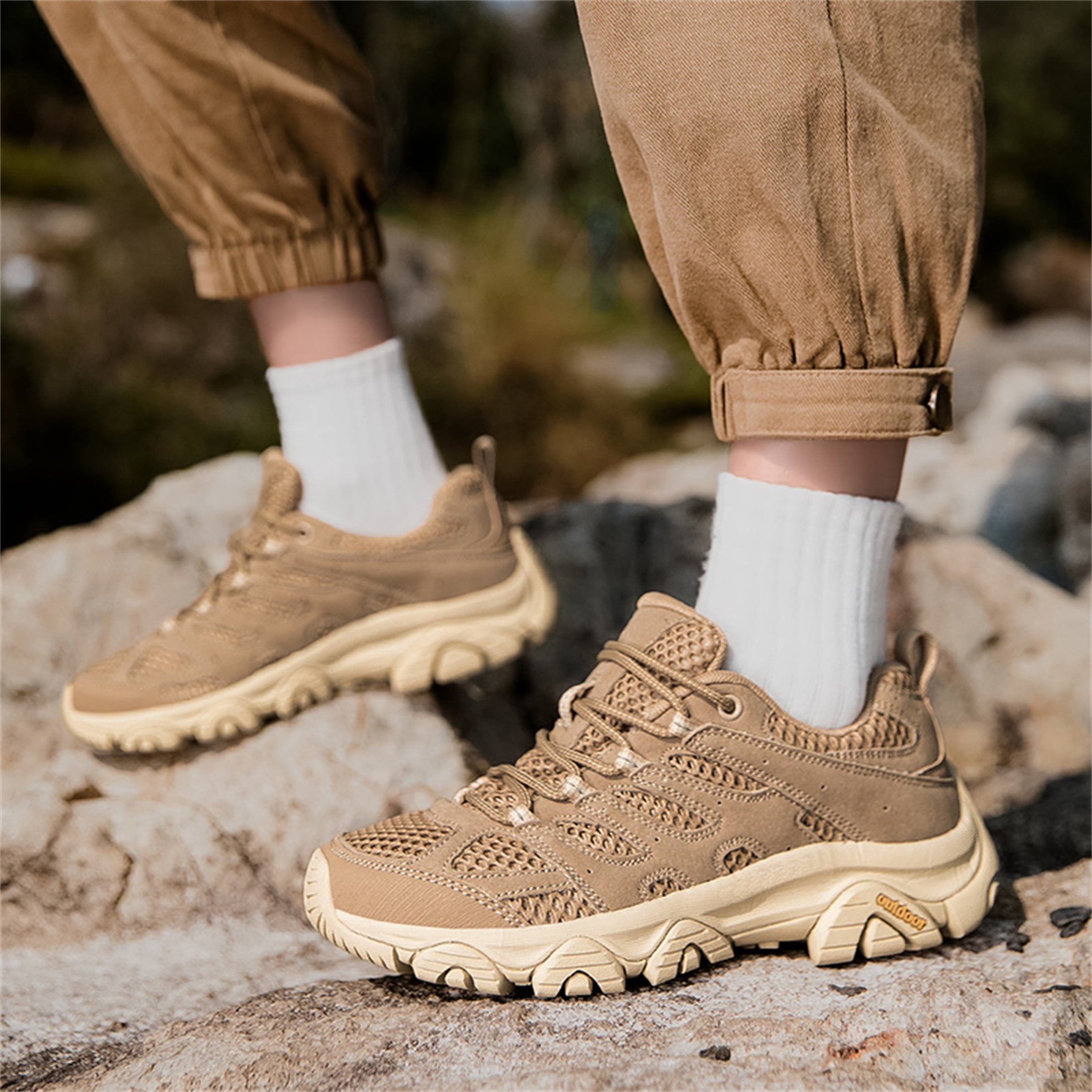 YOURDIARY Womens Mens Low Top Hiking Shoes Lightweight Breathable Mesh Walking Sneakers Trekking Trails Outdoor Shoes