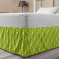 thumbnail image 1 of Green Bed Skirt, Abstract Falling Autumn Leaf Defoliation Seasonal Nature Foliage, Elastic Bedskirt Dust Ruffle Wrap Around for Bedding Decor, 4 Sizes, Pale Yellow Apple Green, by Ambesonne, 1 of 2